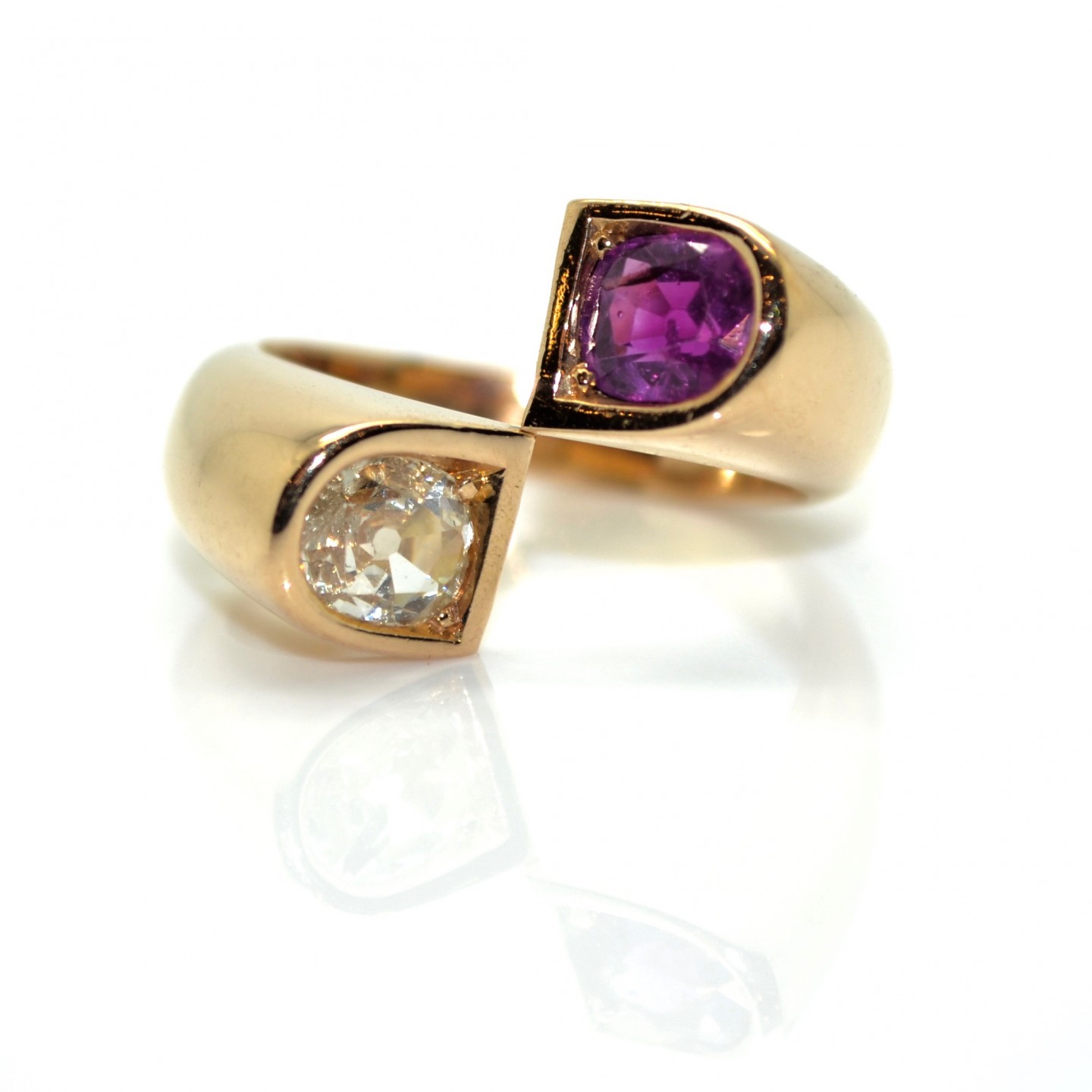 Diamond And Ruby Toi Et Moi Ring Ruby Engagement Rings Engagement Rings