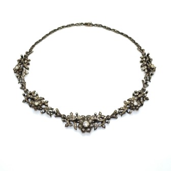 Antique jewelry - Antique Diamond Necklace, circa 1850 