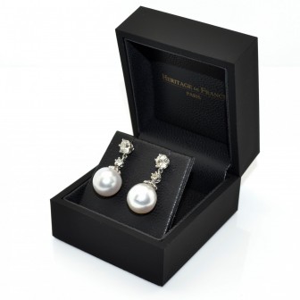 Antique jewelry - Diamonds and Pearls Earrings