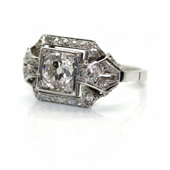 Antique jewelry - Art Deco Diamond Ring 