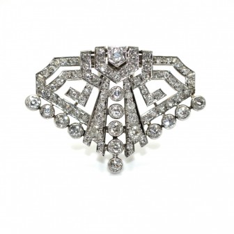 Antique jewelry - Art Deco Diamonds Clip