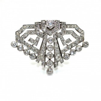 Antique jewelry - Art Deco Diamond Clip