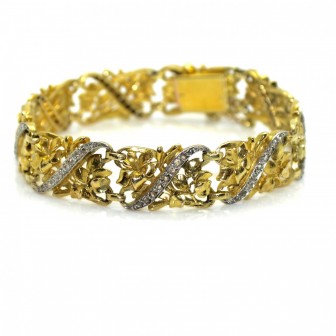 Antique jewelry - Antique Gold and Diamonds Bracelet