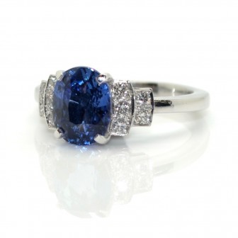 Jewelry creations - Sapphire and Diamonds Ring 