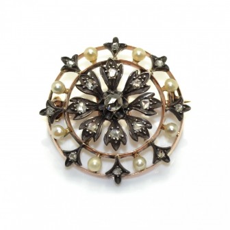 Antique jewelry - Diamonds Napoléon III Brooch