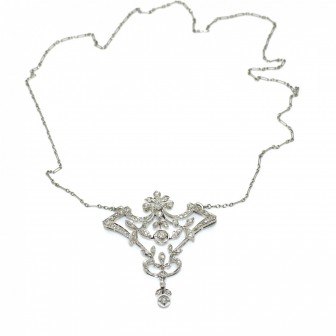 Antique jewelry - Belle epoque Diamonds Pendant, circa 1920