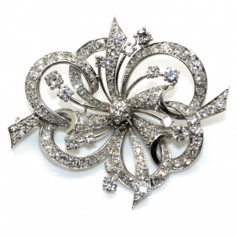 Antique jewelry - Vintage Diamond Brooch