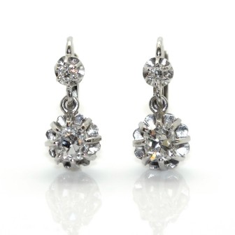 Recent jewelry - Dormeuses Diamonds Earrings