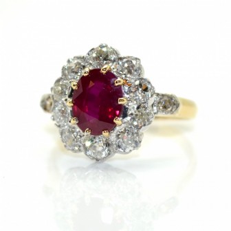 Engagement rings - Pompadour Ruby Ring 