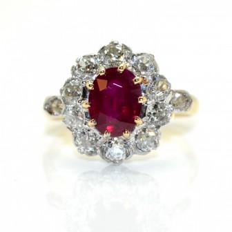 Engagement rings - Pompadour Ruby Ring 