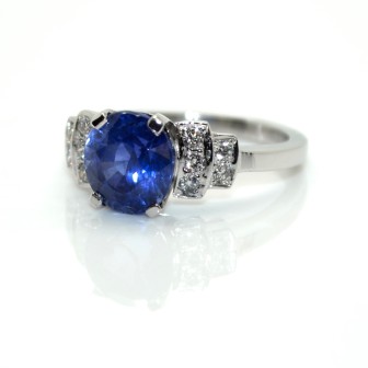 Engagement rings - Sapphire and Diamond Ring 