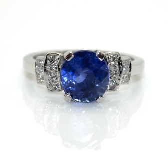 Engagement rings - Sapphire and Diamond Ring 