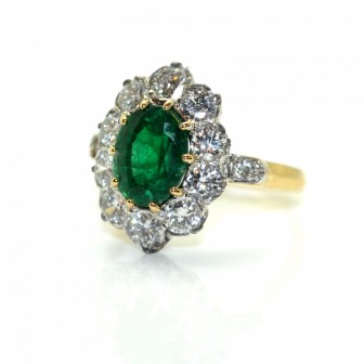 Jewelry creations - Pompadour Emerald Ring