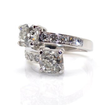 Engagement rings - Diamond Toi et Moi Ring 