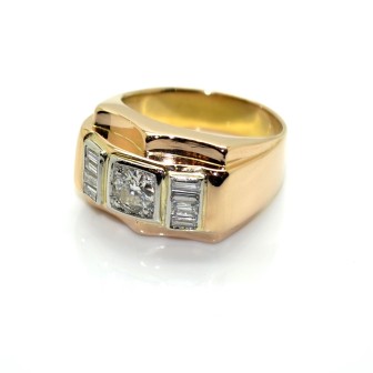 Antique jewelry - Diamond Tank Ring