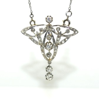 Antique jewelry - Belle Epoque Diamond Pendant