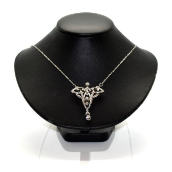 Antique jewelry - Belle epoque Diamond Pendant, circa 1920