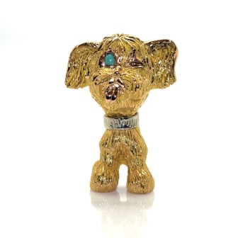 Antique jewelry - Vintage Dog Brooch