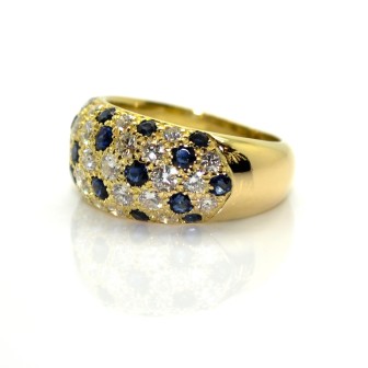 Antique jewelry - Diamond and Sapphire Ring