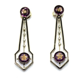 Antique jewelry - Antique pendant earrings 