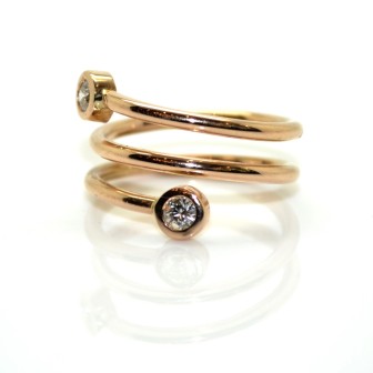 Jewelry creations - Rose Gold and Diamond Ring