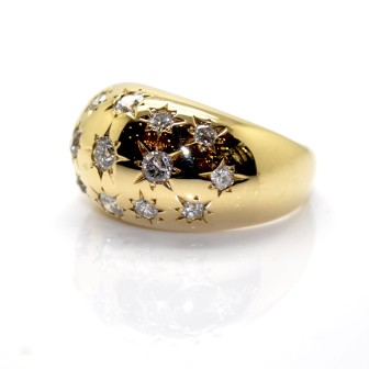 Antique jewelry - Vintage Bombe Diamond Ring