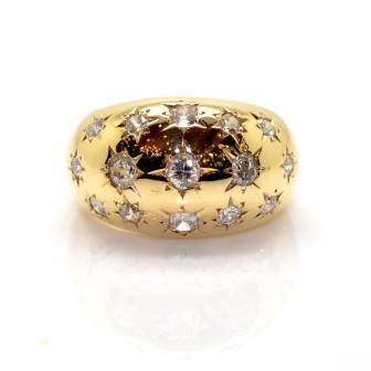 Engagement rings - Vintage Bombe Diamond Ring