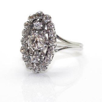 Antique jewelry - Diamond Art Deco Ring 