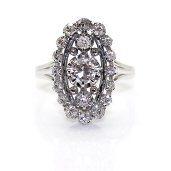 Antique jewelry - Diamond Art Deco Ring 