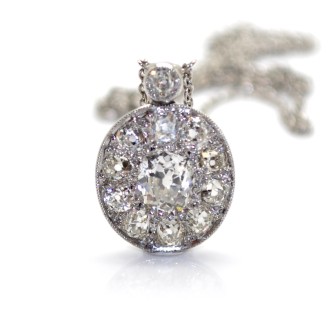 Antique jewelry - Art Deco Diamond Pendant 
