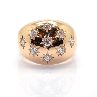 Antique jewelry - Vintage Bombe Diamond Ring