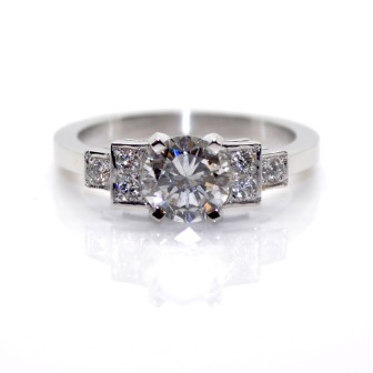 Engagement rings - 1,01 ct Solitaire Diamond Ring 