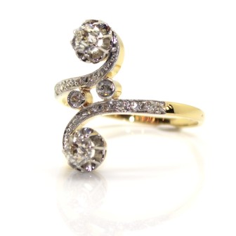 Antique jewelry - Toi et Moi Diamond Ring