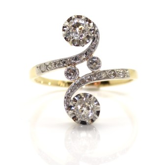 Antique jewelry - Toi et Moi Diamond Ring