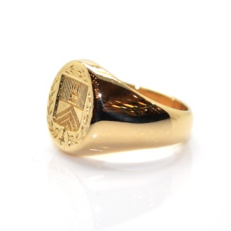 Recent jewelry - Gold Signet Ring