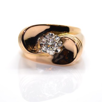 Antique jewelry - Rose Gold and Diamond Whirlwind Ring