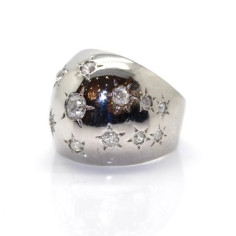 Antique jewelry - Art Deco Bombe Diamond Ring