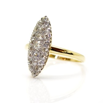 Antique jewelry - Antique Marquise Diamond Ring