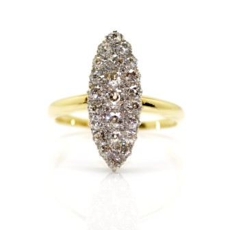 Antique jewelry - Antique Marquise Diamond Ring