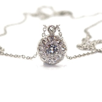 Antique jewelry - Art Deco Diamond Pendant 