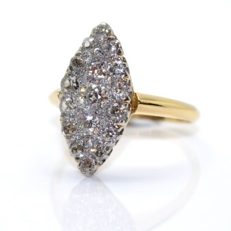 Antique jewelry - Antique Marquise Diamond Ring