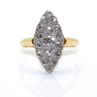 Antique jewelry - Antique Marquise Diamond Ring