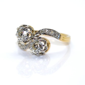 Antique jewelry -  Toi et Moi Diamond Ring 