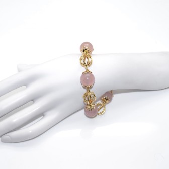 Recent jewelry - Vintage Gold and Quartz Bracelet