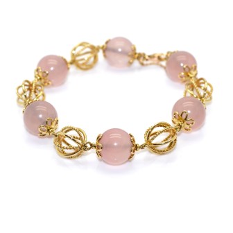 Recent jewelry - Vintage Gold and Quartz Bracelet