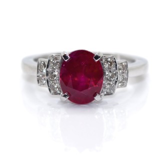 Jewelry creations - Ruby and Diamond Ring 