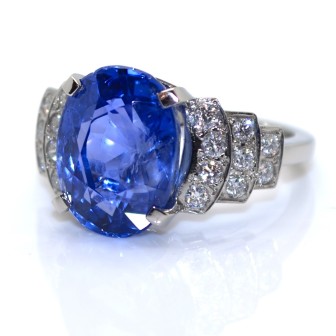 Jewelry creations - Sapphire and Diamond Ring 