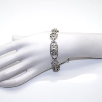 Antique jewelry - Diamond Art Deco Bracelet