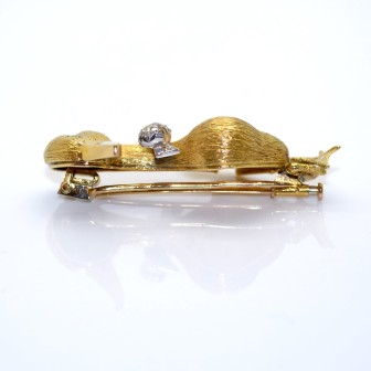 Antique jewelry - Vintage Duck Brooch