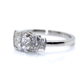 Engagement rings - 1,20 ct Solitaire Diamond Ring 